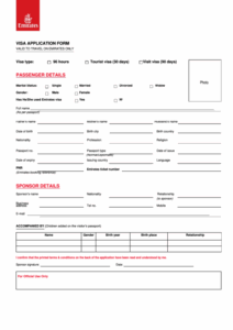 Top 8 Uae Visa Application Form Templates Free To Download In PDF Format