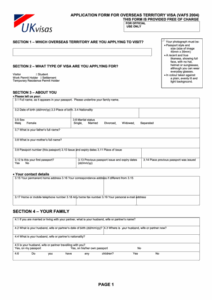 Top Uk Visa Application Form Templates Free To Download In PDF Format