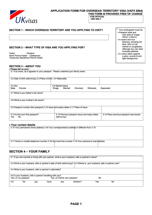 Top Uk Visa Application Form Templates Free To Download In PDF Format